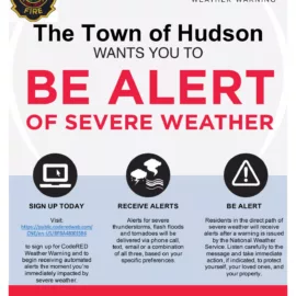 Hudson Fire Department Offers Severe Weather and Tornado Safety Tips