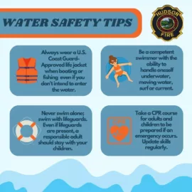 Hudson Fire Department Shares Water Safety Reminders
