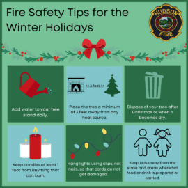 Hudson Fire Department Shares Fire Safety Tips for the Holiday Season