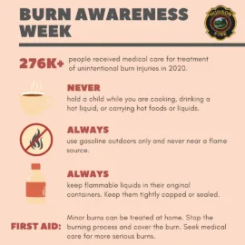 Hudson Fire Department Shares Burn Injury Prevention Tips During National Burn Awareness Week